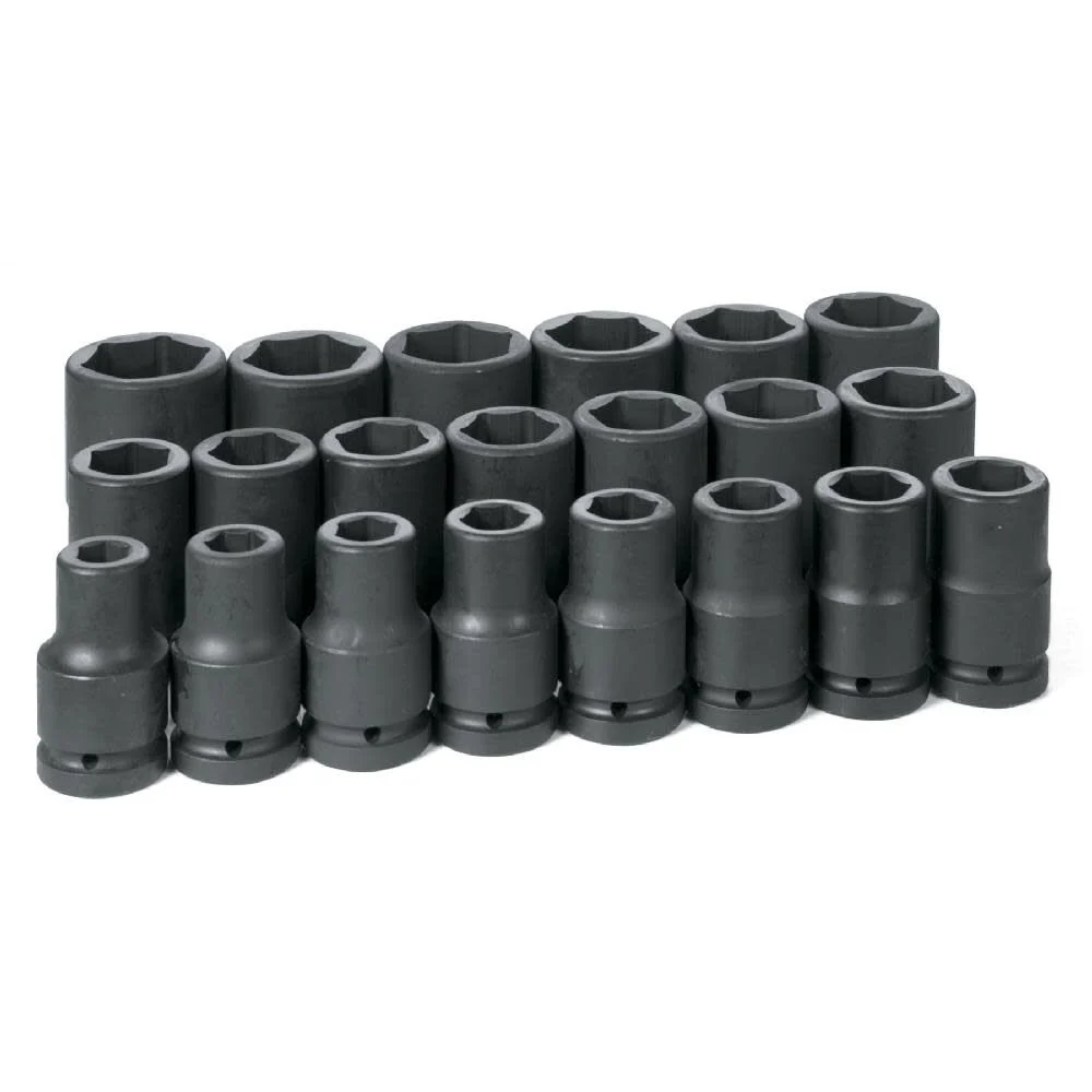 21Pc 1" Drive SAE 6Pt Deep Impact Set [3/4"-2"] (Grey Pneumatic)