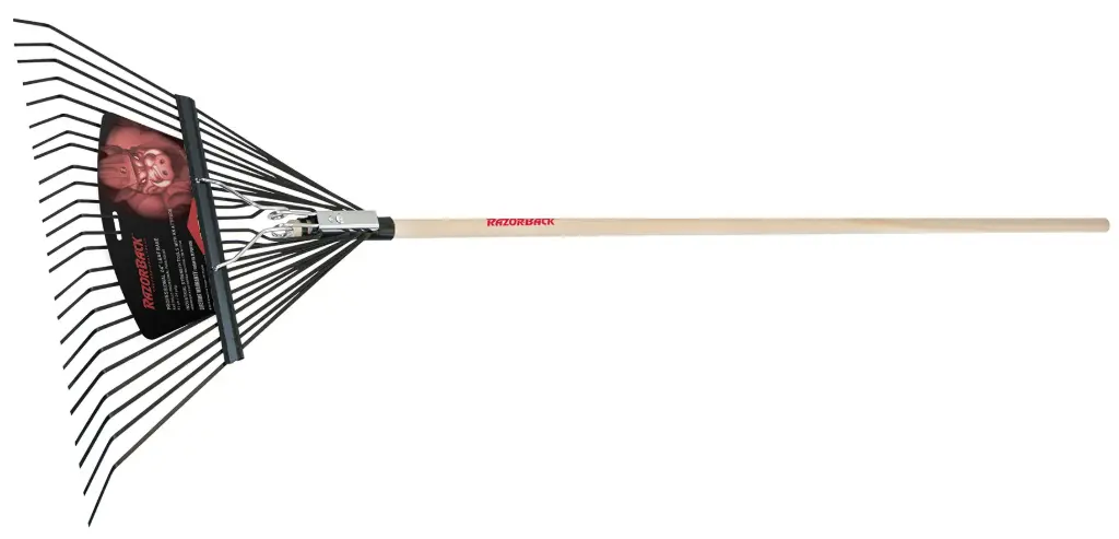 24" Spring Steel Tine Rake 54" Hardwood Handle (Razorback)