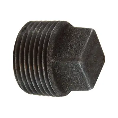 2-1/2" NPT Square Head Cored Pipe Plug Plain