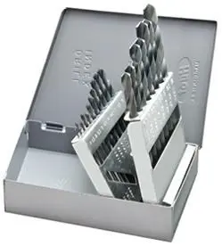 25Pc Metric Jobber Length Drill Bit Index [1.0mm-13.0mm by .5mm] (Tru-Cut/USA)