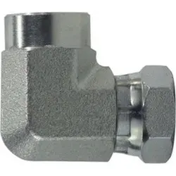 3/4" X 3/4" Female NPT to Female NPSM Swivel 90° Steel