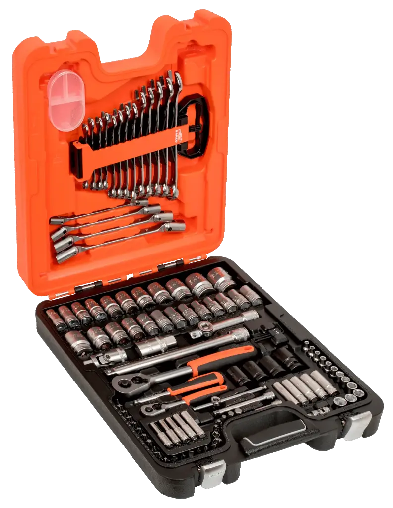 106Pc 1/4" & 1/2" Drive Tool Set W/Sockets & Wrenches (Bahco)