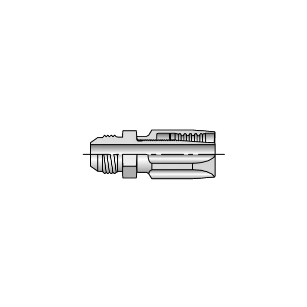 -4 X -4 Male JIC to Reuseable Hydraulic Hose Fitting Steel