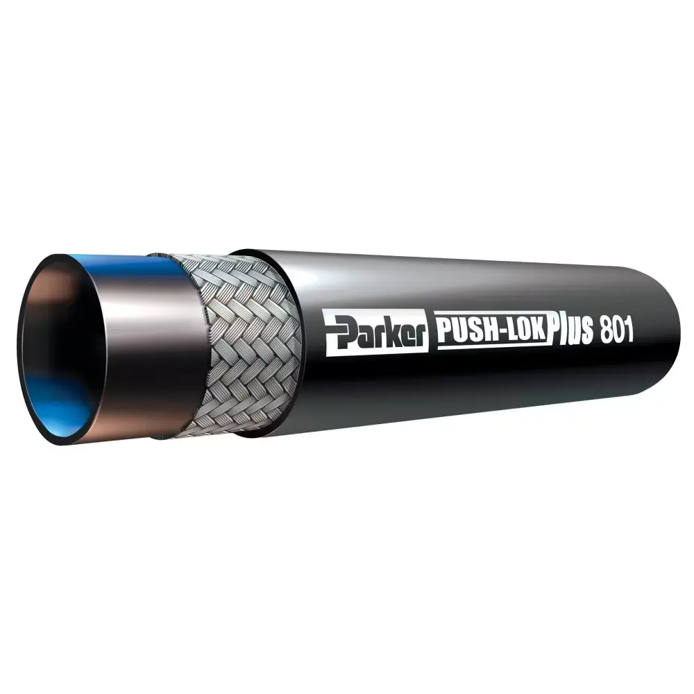 3/8" X 50Ft Black PUSH-LOK Plus 801 [350psi] Multi-Purpose Hose (Parker)