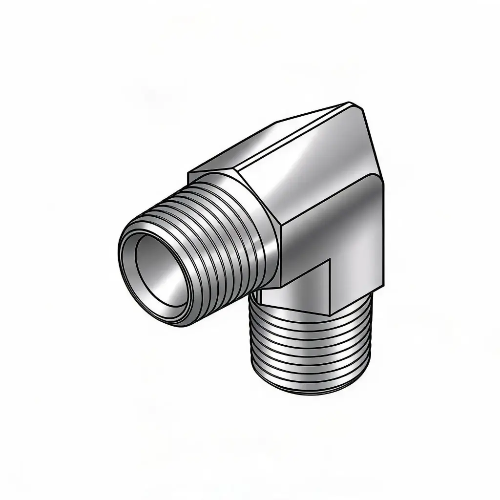 1" NPT 90° Male Elbow Steel ZP