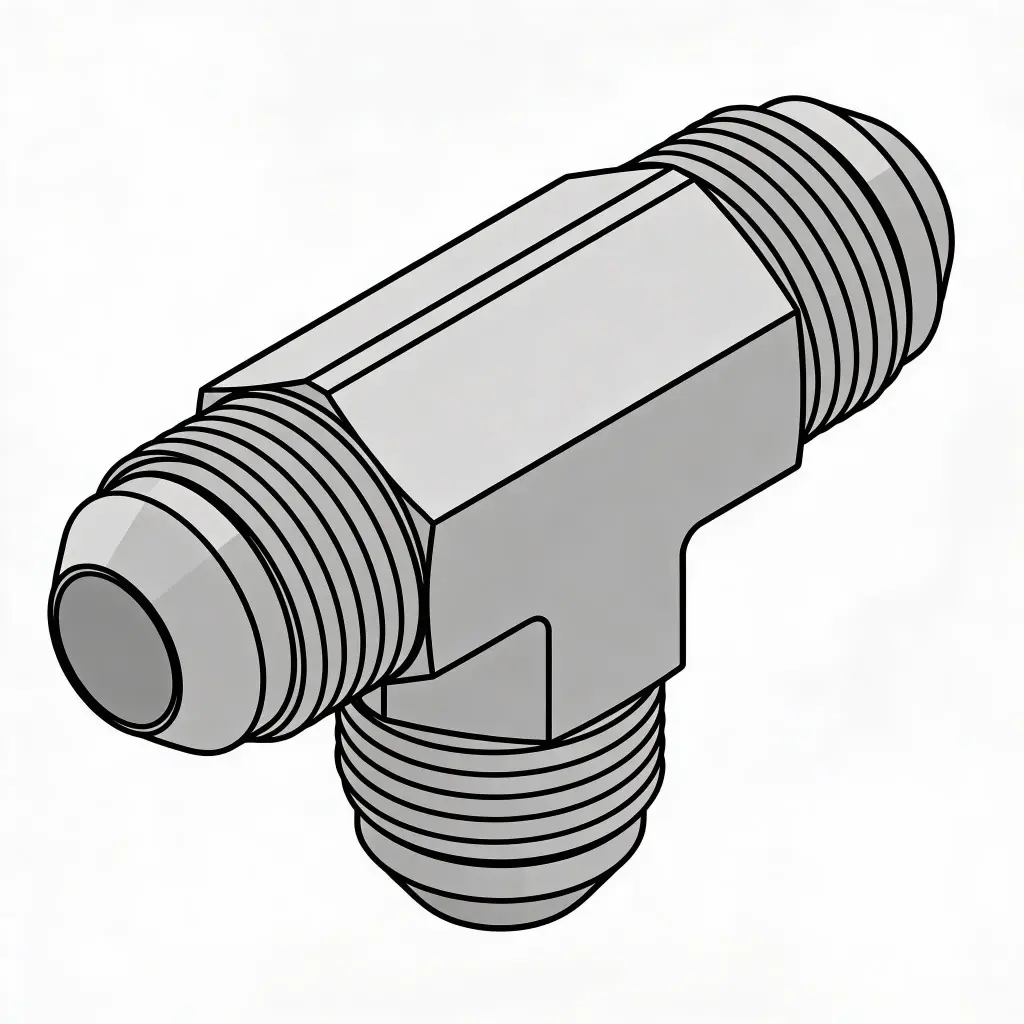 -12 X -12 X -8 Male JIC Reducing Branch Tee Steel