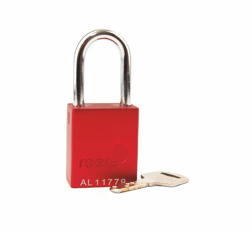 Red Safety Padlock [Keyed Differently] 1-1/2" Shackle Clearance (Reece Safety)