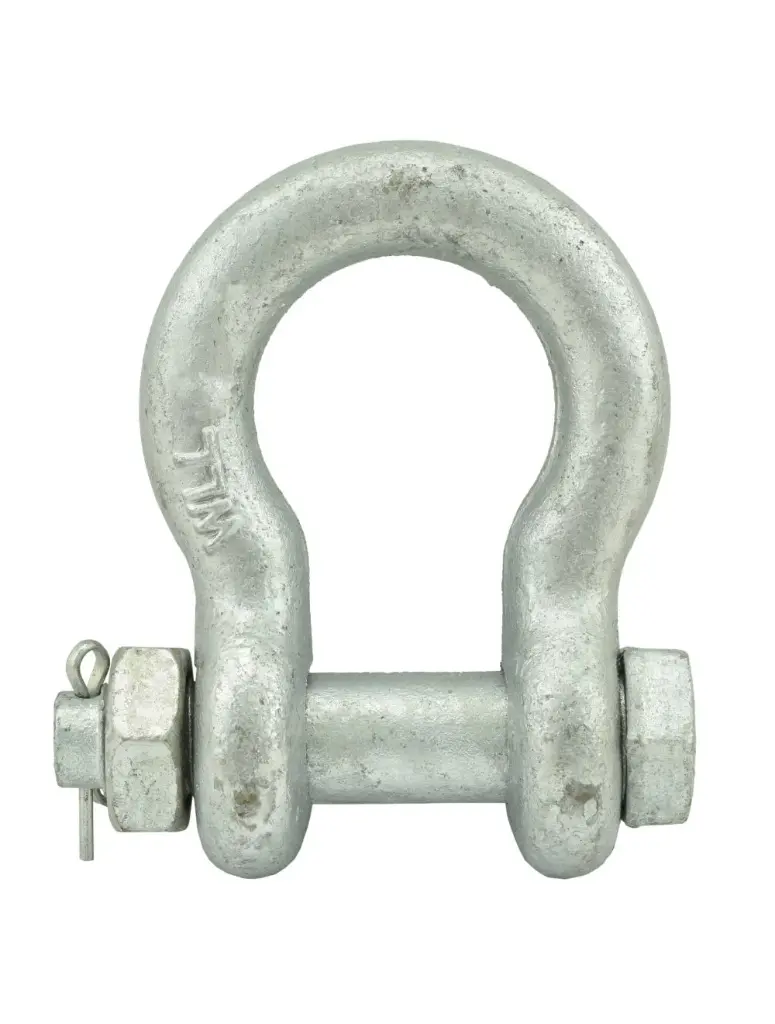 7/16" Safety Anchor Pin Shackle W/Nut & Cotter Pin Galvanized