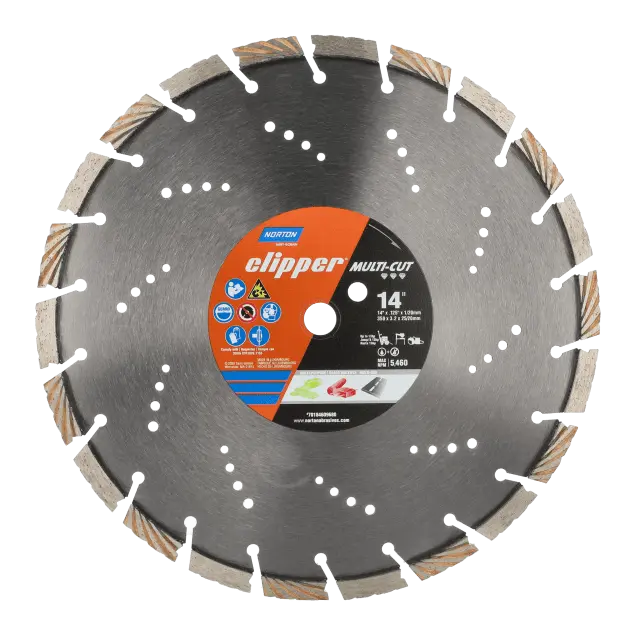 14" X .125 X 1",20mm Multi-Cut Combination Diamond Blade (Norton/Clipper)