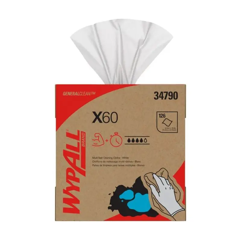 X60 8.34" X 16.8" White Wipers 118Ct Box (Wypall) CASE OF 10 BOXES*