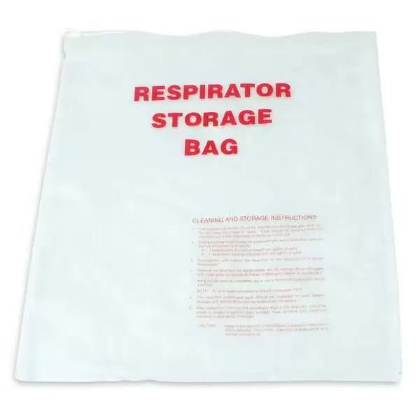 14" X 16" PVC Respirator Storage Bag with Zipper