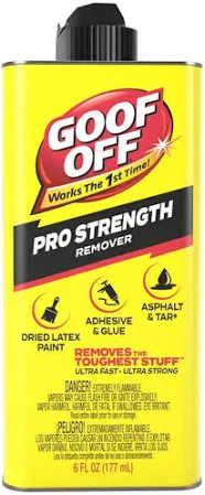 Professional Strength Remover for Paint & Adhesive [6 fl. oz.] (Goof Off)