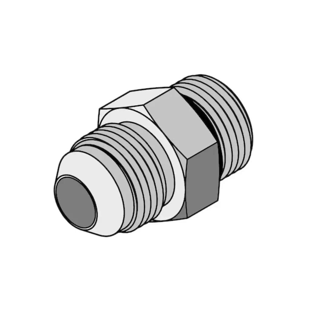 -16 Male JIC X -20 Male ORB Adapter Fitting Steel