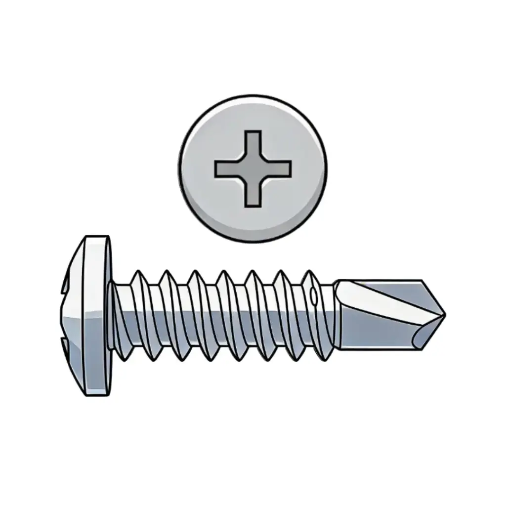 #12 X 1-1/2" Pan HD Phil Tekscrew Type 410 Stainless Steel