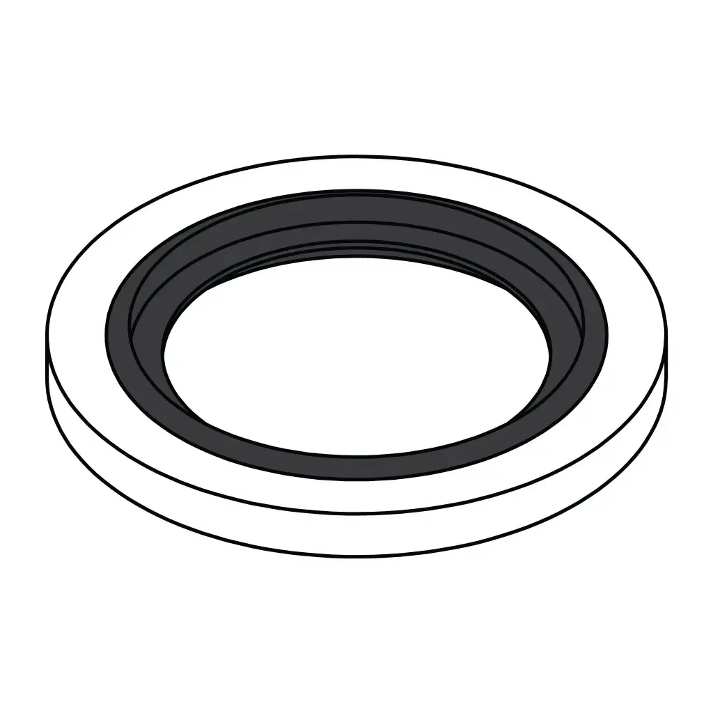 1" BSPP Viton Bonded Seal Washer