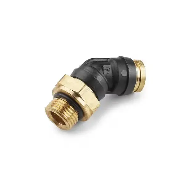 3/8" PTC X M12-1.5 Thread 45° Male Swivel Elbow Composite (DOT)