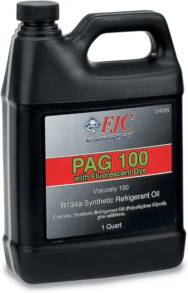 PAG 100 R134a Synthetic Refrigerant Oil W/Dye [1 Quart] (FJC)