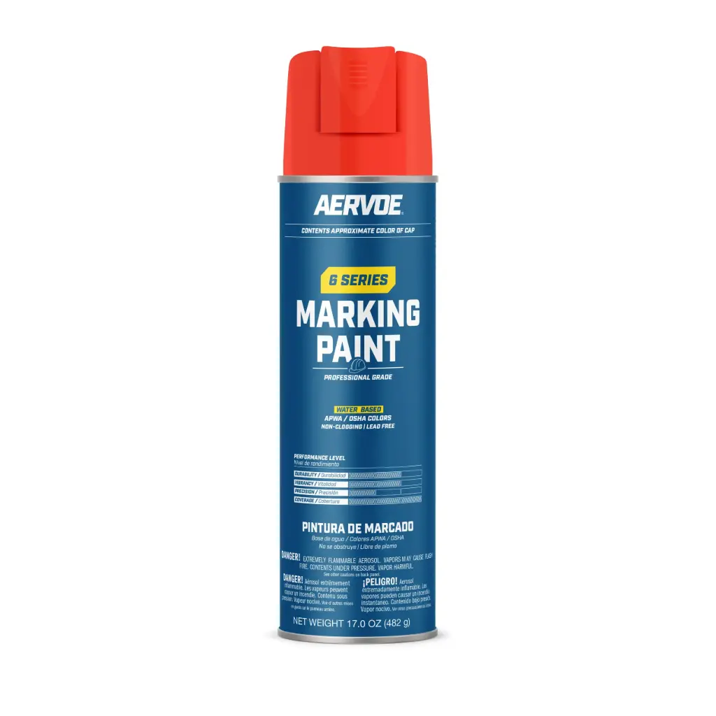 Fluorescent Red Water Based Marking Paint 17oz. (Seymour/Aervoe)