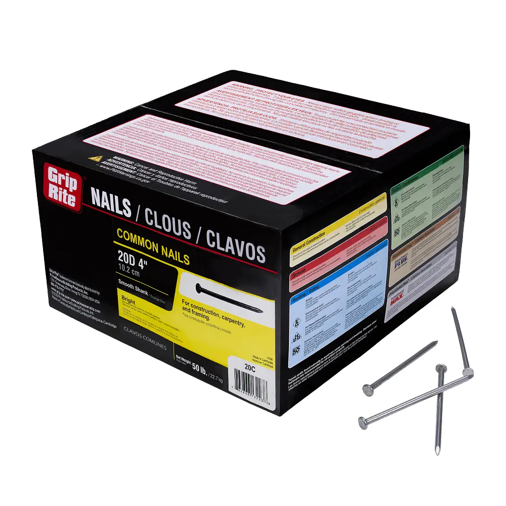 20D X 4" Bright Common Nail [50lb Box/Approx 1450pcs]