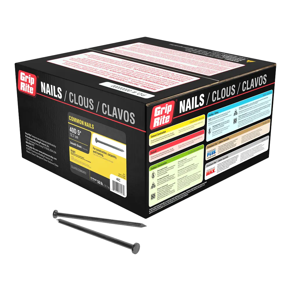 40D X 5" Bright Common Nail [50lb Box/Approx 850pcs]