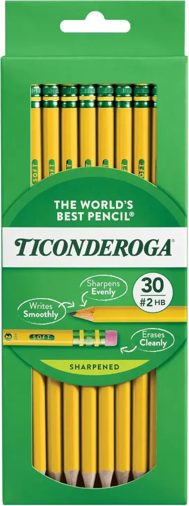 30ct #2 Wood-Cased Pencils [Pre-Sharpened] (Ticonderoga)