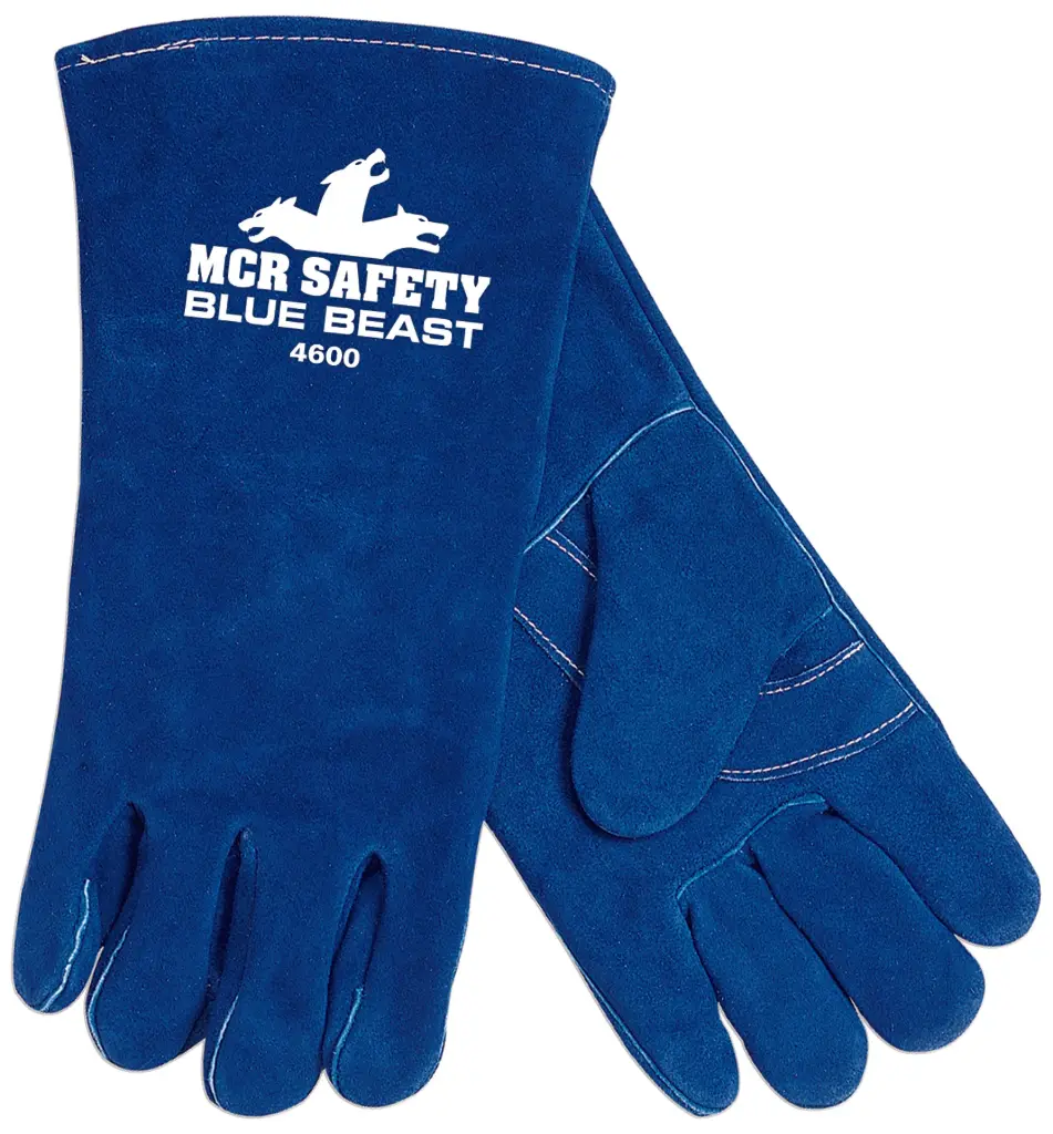X-Large Blue Beast® Deluxe Welder Glove Reinforced Palm Wing Thumb XL (MCR Safety)