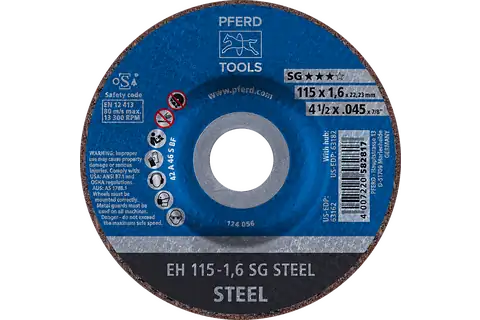 4-1/2" X .045" X 7/8" T27 Cutoff Disc SG-STEEL Aluminum Oxide (Pferd)