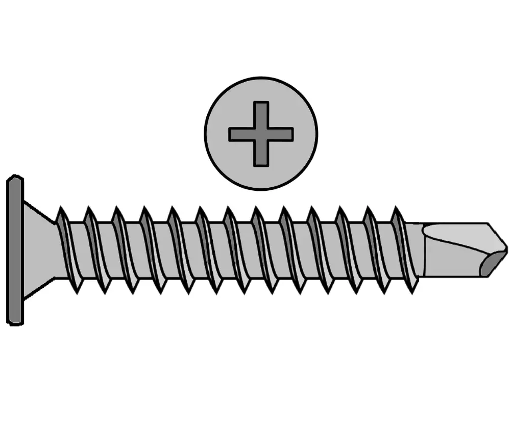 #10-24 X 1-1/2" Wafer HD Phillips Plymetal Tekscrew #3 Pt ZP