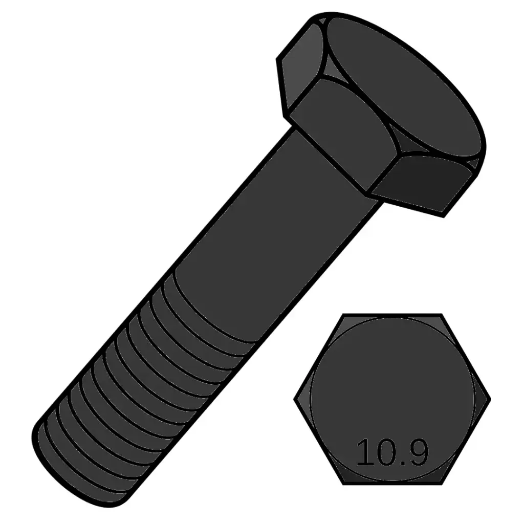 M22-2.5 X 90mm Hex Capscrew 10.9 Plain Partial Threaded DIN931