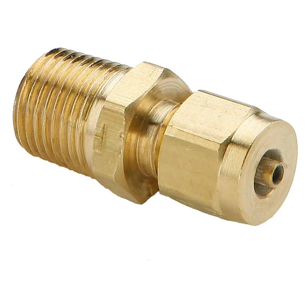 5/32" X 1/16" A/B to NPT Male Connector Brass