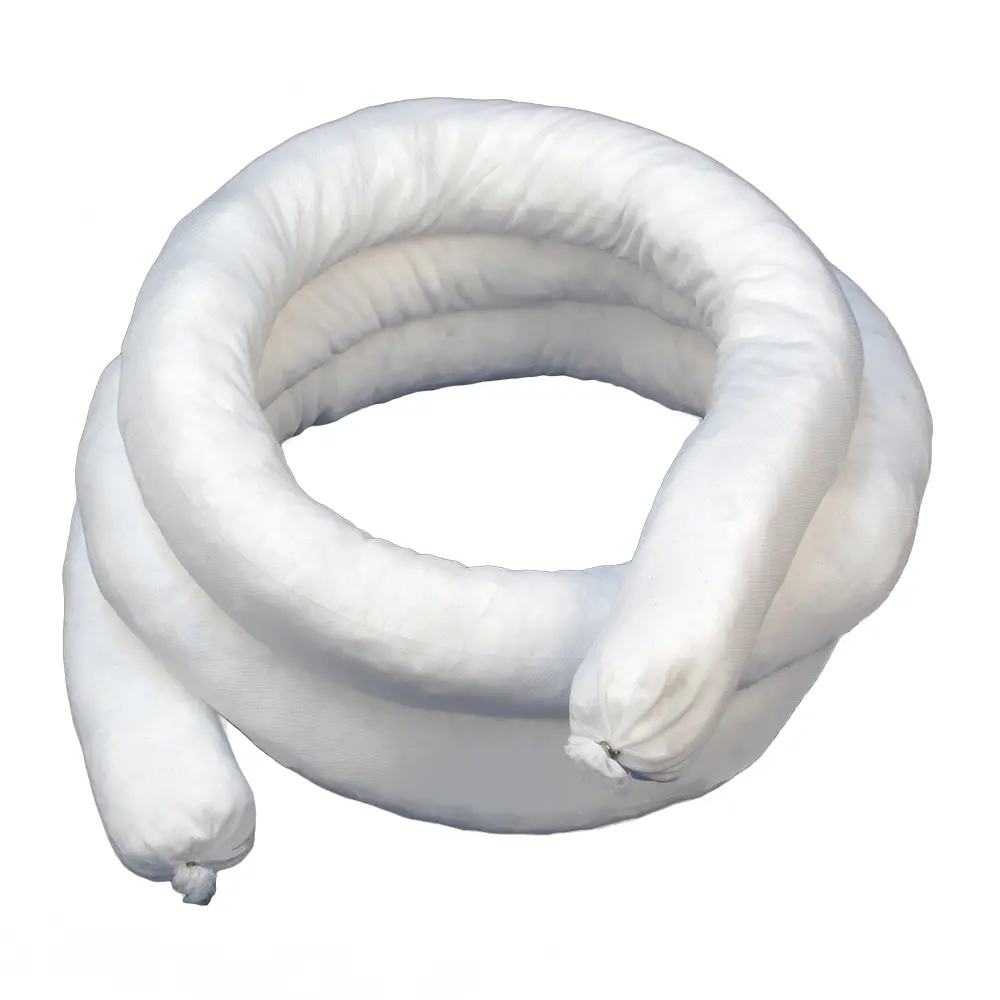 6Pk Oil Only Absorbent Socks 3" X 8Ft White