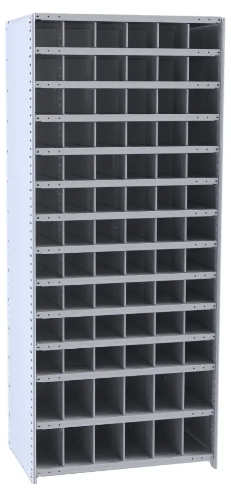 78 Compartment Open Bin Storage Unit [36" W x 18" D x 87" H] Starter (Hallowell)