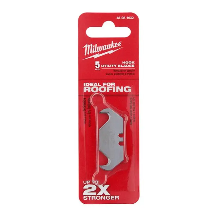 5Pk Hook Utility Knife Blades (Milwaukee)
