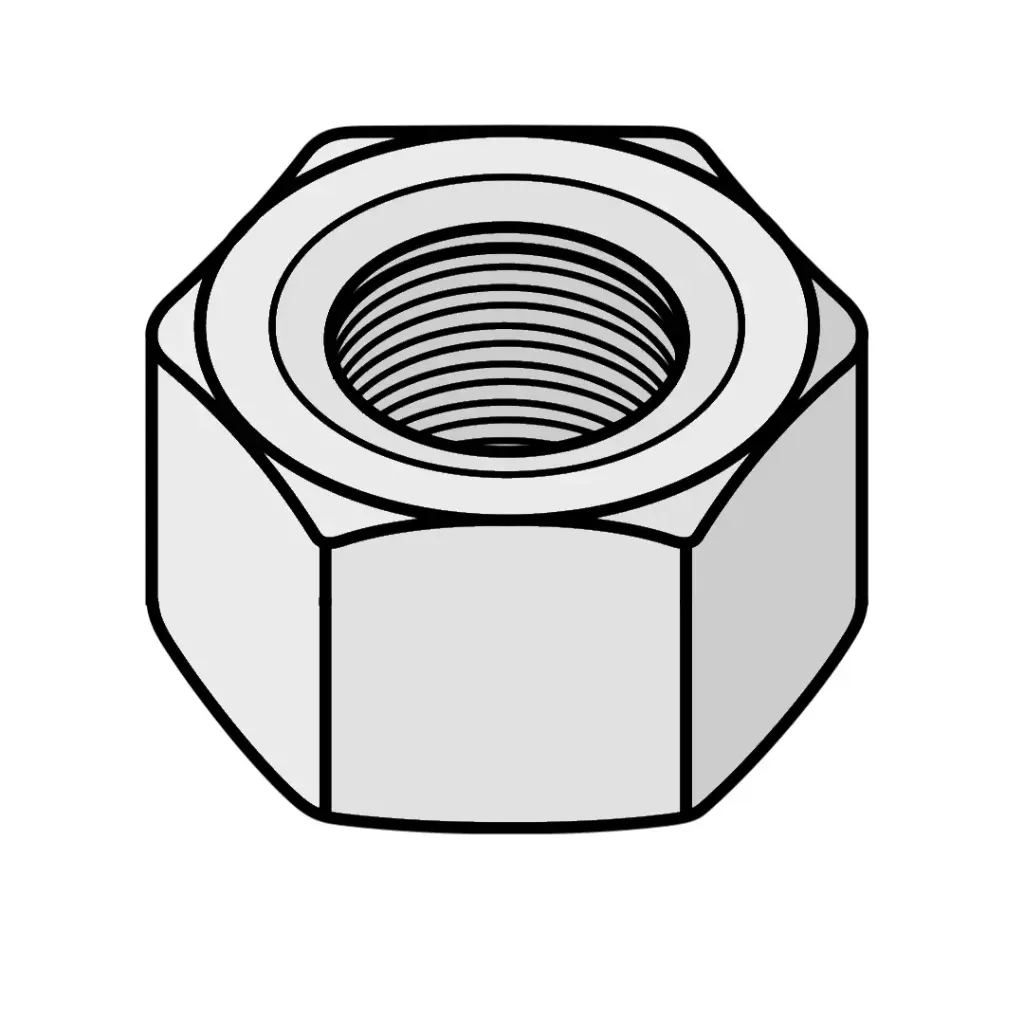 3/8"-24 NF Hex Nut 316 Stainless Steel