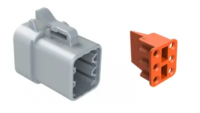 DTP 6-Way Male Plug W/Wedgelock (Deutsch)
