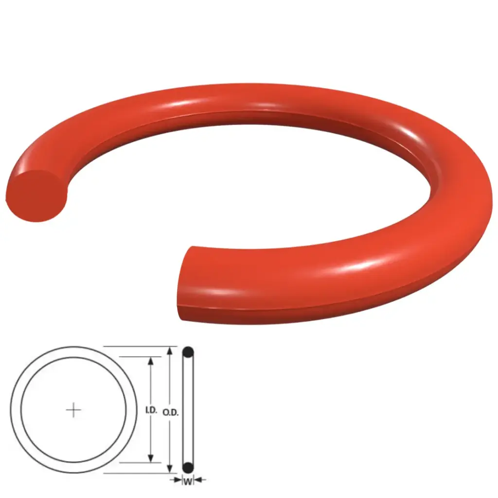 15/16" ID X 1-3/16" OD X 1/8" W x 70A Dur Silicone O-Ring (-213)