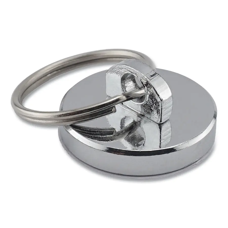 1-1/8" Round Magnet W/Key Ring (35 Lb)