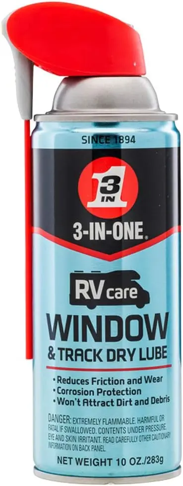11oz Window & Track Dry Lube (3-IN-ONE/RVcare)