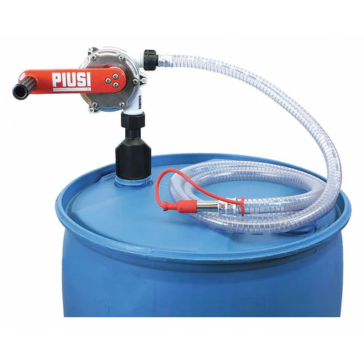 55 Gallon Stainless Steel Drum Rotary Transfer Pump W/Dispense Hose (PIUSI)