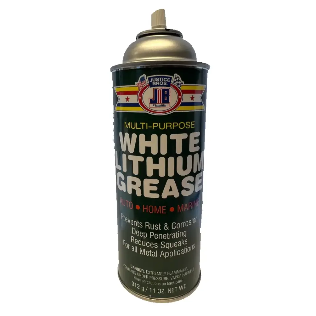White Lithium Grease 11oz Aerosol (Justice Bros)
