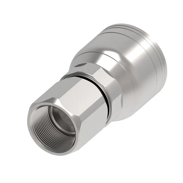 -8 Female JIC X 1/2"(-8) Hose Straight Swivel Crimp Fitting Carbon Steel (Gator)