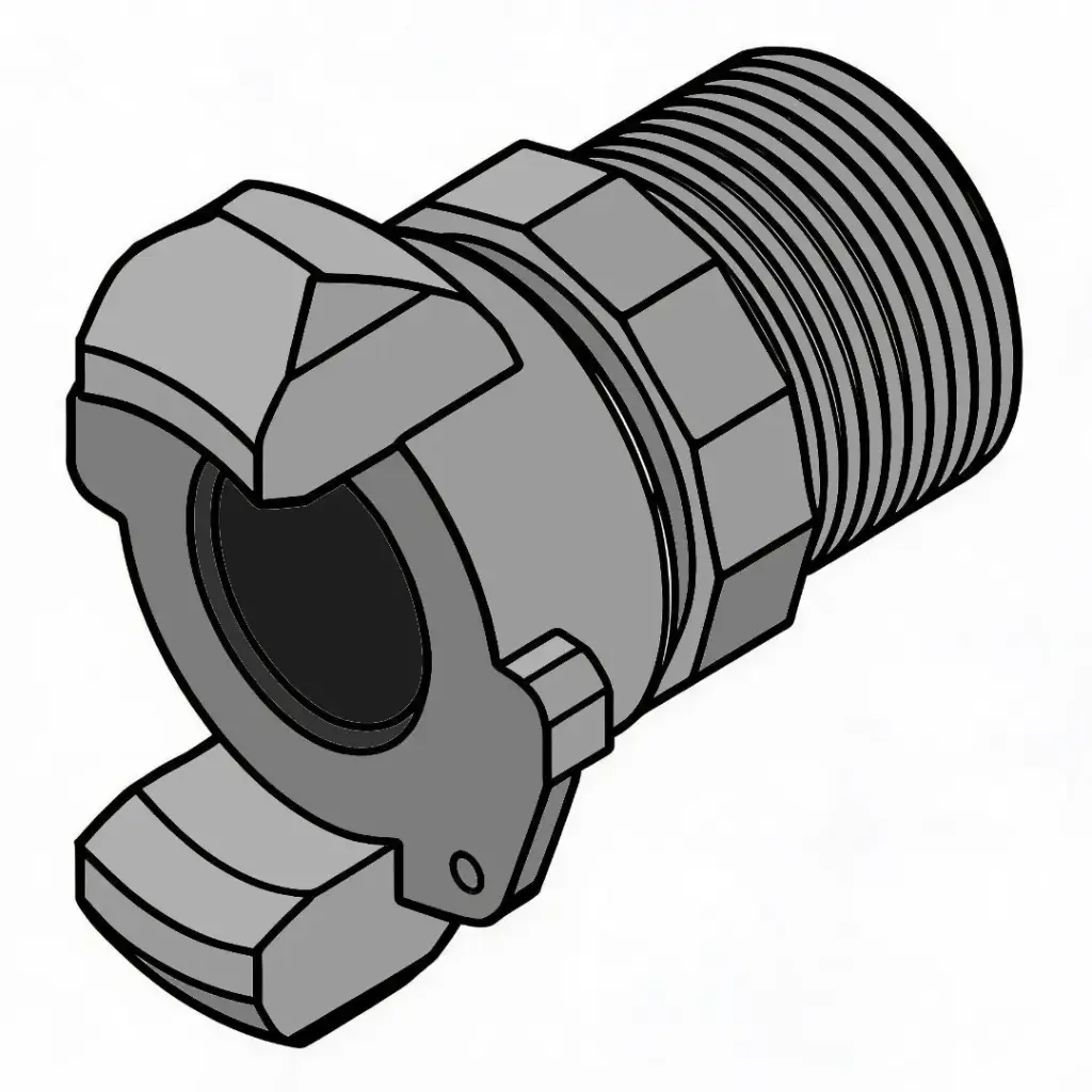 1" NPT Male Chicago Fitting 2-Log Air King Ductile Iron