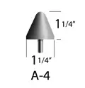 1-1/4" X 1-1/4" X 1/4" Shank [Shape A4] Mounted Point (Max RPM 30,560)