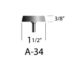 1-1/2" X 3/8" X 1/4" Shank [Shape A34] Mounted Point (Max RPM 25,470)