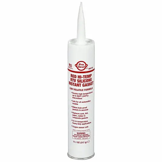 Red RTV Silicone Gasket Maker [Low Volatile Hi-Temp] 11.1 oz Cartridge (PRO SEAL)