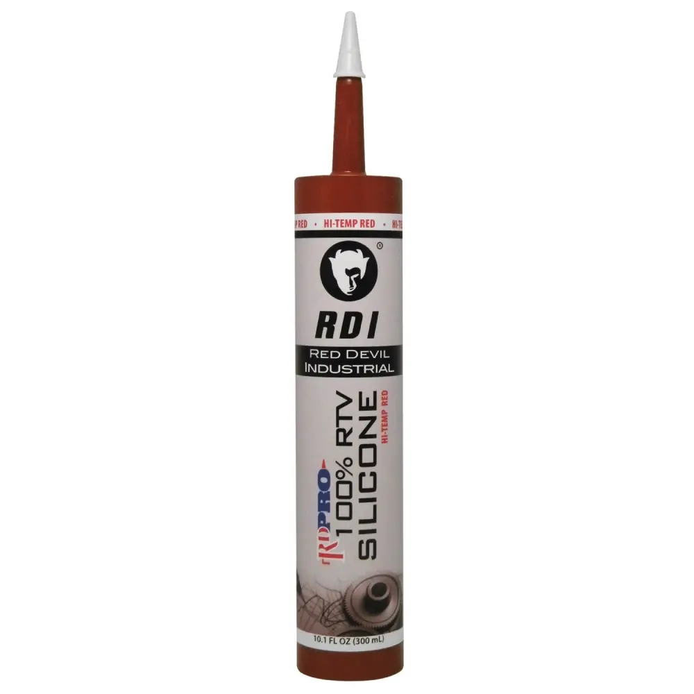 RDPro Red Hi-Temp 100% RTV Silicone Sealant [10.1oz Cartridge] (Red Devil Industrial)