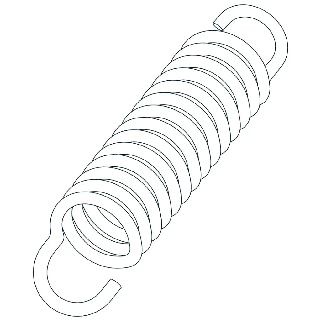 Extension Spring 2-1/2 Length .034 Wire Size [3/8" OD]