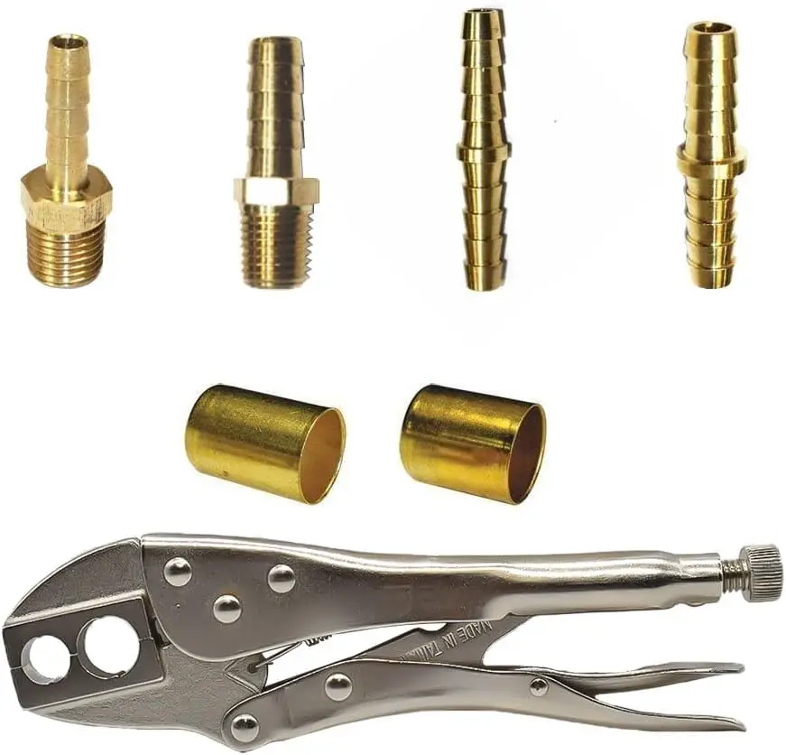 33Pc 1/4" & 3/8" ID Hose Repair Kit W/Crimp Tool (Rhino Rubber/Interstate Pneumatics)
