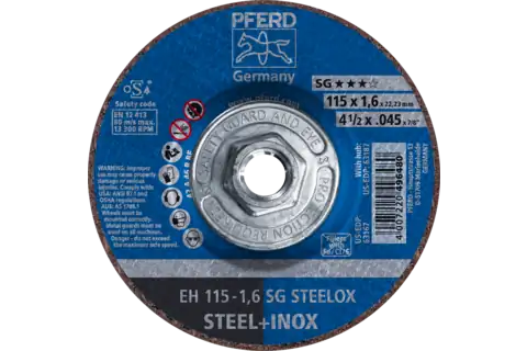 4-1/2" X .045" X 5/8"-11 T27 Cutoff Disc SG-STEELOX (Pferd)