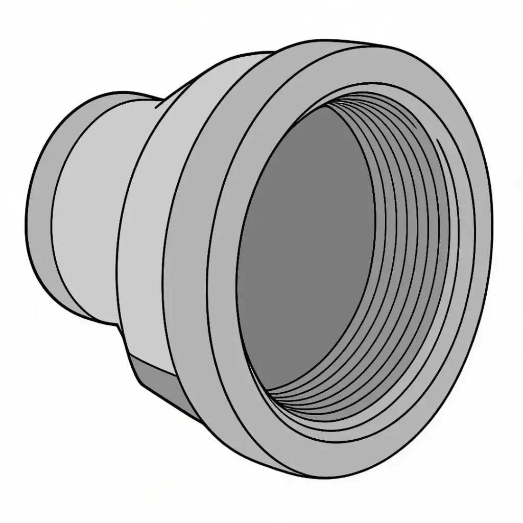 1-1/2" X 1" NPT Bell Reducer Sch.40 Galvanized